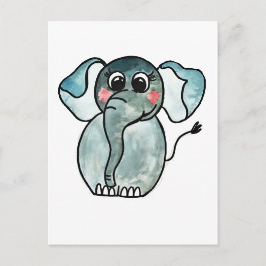 Elephant Briefkaart (Voorkant)