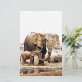 Elephant Briefpapier (Staand voorkant)