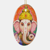 Elephant Buddha Art Ganesha kerstversiering Keramisch Ornament (Rechts)