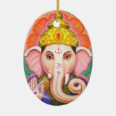Elephant Buddha Art Ganesha kerstversiering Keramisch Ornament (Voorkant)