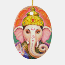 Elephant Buddha Art Ganesha kerstversiering Keramisch Ornament