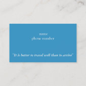 Elephant Buddha Quotation Visitekaartje (Achterkant)