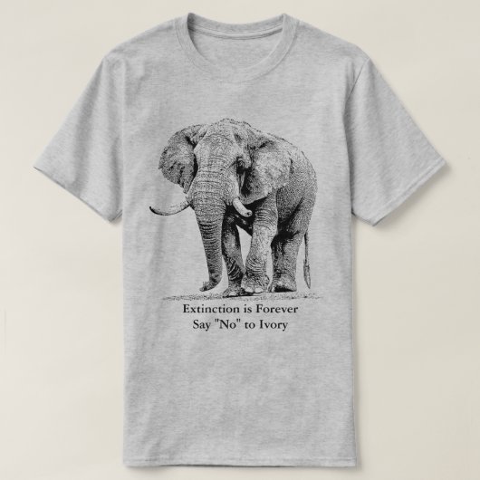 Elephant Bull neemt een rol | Afrikaanse wilde die T-shirt (Design voorkant)