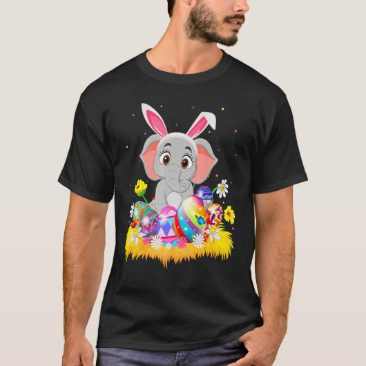 Elephant Bunny Easter Funny Elephant Easter S T-shirt (Voorkant)