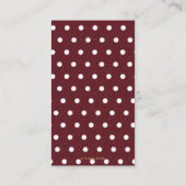 Elephant Burgundy Blush Floral Diaper Raffle Baby Informatiekaartje (Achterkant)