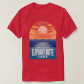 Elephant Butte Lake NM Retro Sunset T-shirt (Design voorkant)
