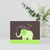 Elephant & Butterflies Briefkaart (Staand voorkant)