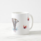 Elephant Butterflies Fantasy Koffiemok (Voorkant rechts)