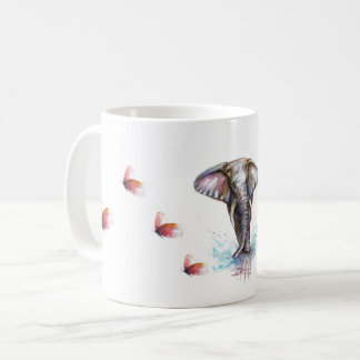 Elephant Butterflies Fantasy Koffiemok