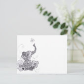Elephant Butterfly Briefkaart (Staand voorkant)