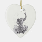 Elephant Butterfly Keramisch Ornament (Rechts)