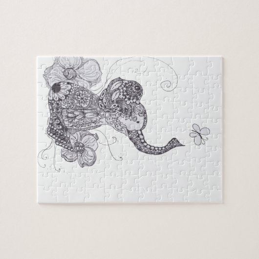 Elephant Butterfly Legpuzzel (Horizontaal)
