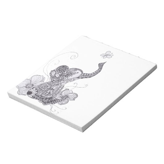 Elephant Butterfly Notitieblok (Linkerzijde)