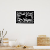 Elephant & Calf Poster (Keuken)