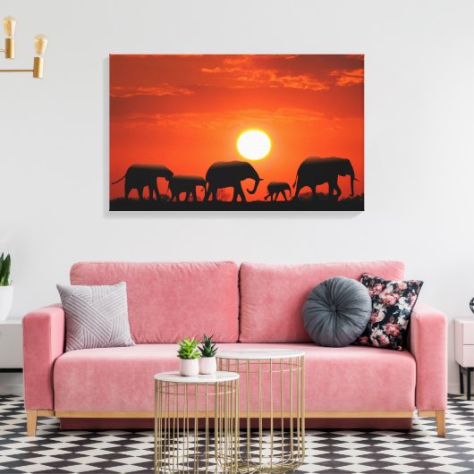 Elephant Canvas Afdruk (Insitu (Woonkamer))