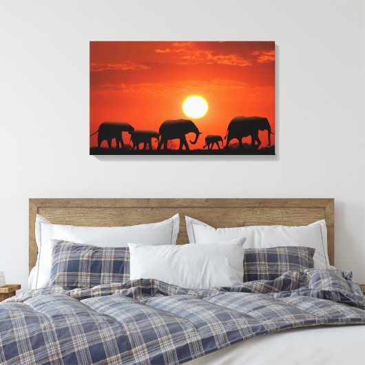 Elephant Canvas Afdruk (Insitu (Slaapkamer))