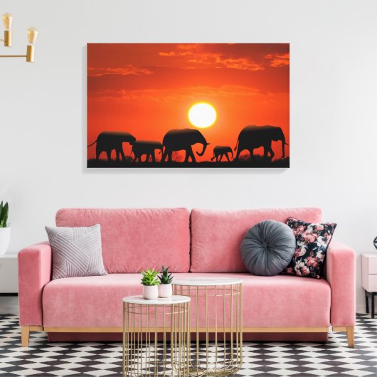 Elephant Canvas Afdruk (Insitu (Woonkamer))