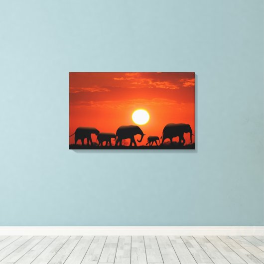 Elephant Canvas Afdruk (Insitu (Houten vloer))
