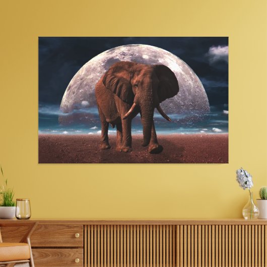 Elephant Canvas Afdruk (Insitu (Woonkamer))