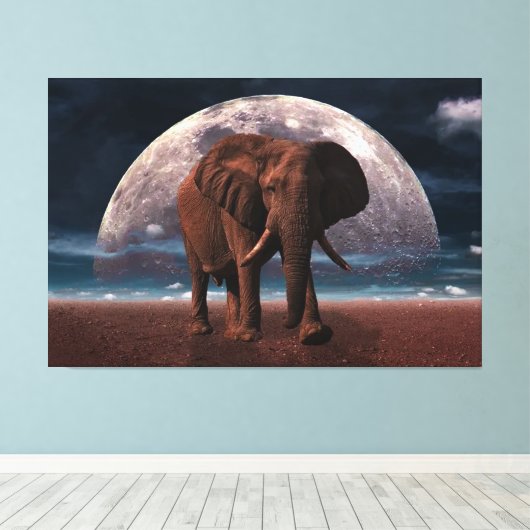 Elephant Canvas Afdruk (Insitu (Houten vloer))