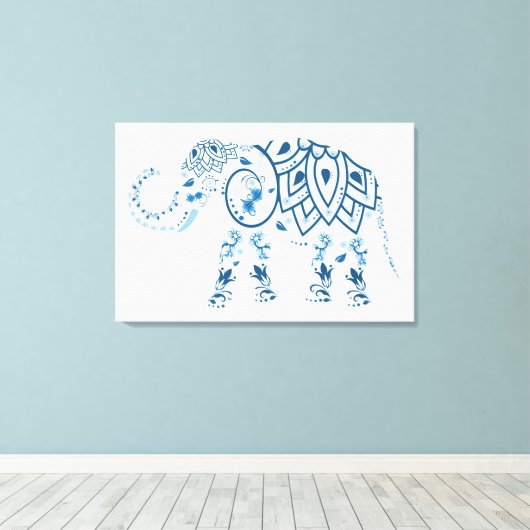 Elephant Canvas Afdruk (Insitu (Houten vloer))