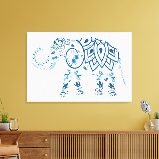 Elephant Canvas Afdruk (Insitu (Woonkamer))