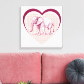 Elephant Canvas Afdruk (Insitu (Woonkamer))