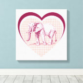 Elephant Canvas Afdruk (Insitu (Houten vloer))