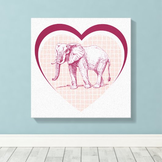 Elephant Canvas Afdruk (Insitu (Houten vloer))