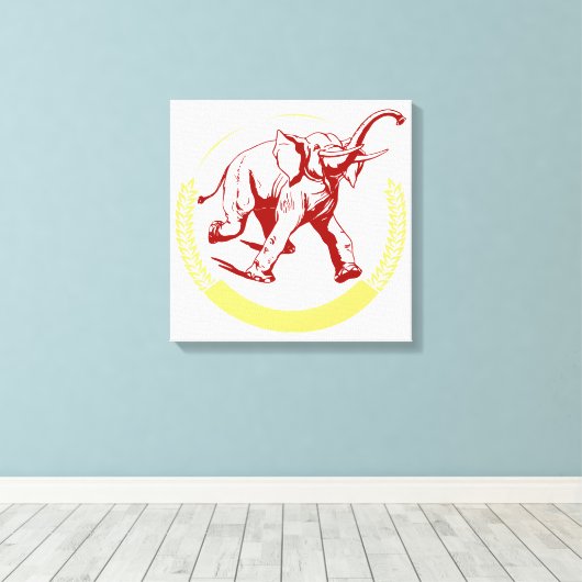 Elephant Canvas Afdruk (Insitu (Houten vloer))