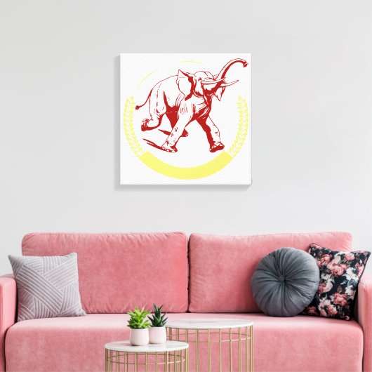 Elephant Canvas Afdruk (Insitu (Woonkamer))