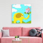 Elephant Canvas Afdruk (Insitu (Woonkamer))