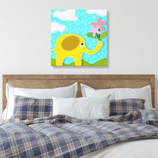 Elephant Canvas Afdruk (Insitu (Slaapkamer))