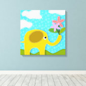 Elephant Canvas Afdruk (Insitu (Houten vloer))