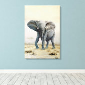 Elephant Canvas Afdruk (Insitu (Houten vloer))
