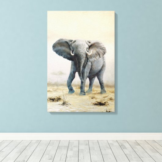 Elephant Canvas Afdruk (Insitu (Houten vloer))