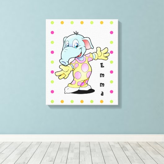 Elephant Canvas Afdruk (Insitu (Houten vloer))
