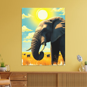 Elephant Canvas Afdruk
