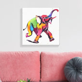 Elephant Canvas Afdruk (Insitu (Woonkamer))