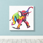 Elephant Canvas Afdruk (Insitu (Houten vloer))