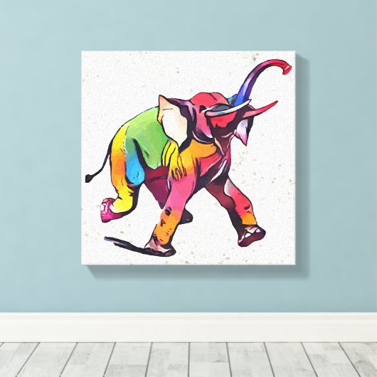 Elephant Canvas Afdruk (Insitu (Houten vloer))