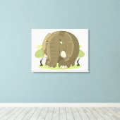 Elephant Canvas Afdruk (Insitu (Houten vloer))