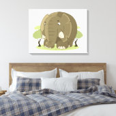 Elephant Canvas Afdruk (Insitu (Slaapkamer))