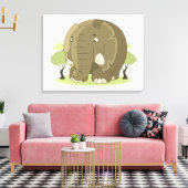 Elephant Canvas Afdruk (Insitu (Woonkamer))