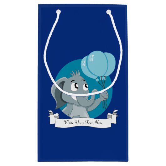 Elephant cartoon klein cadeauzakje (Achterkant)