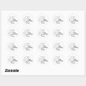 Elephant Cartoon Ronde Sticker (Vel)