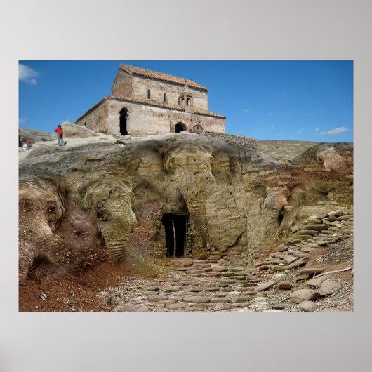 Elephant Caves Canvas Poster (Voorkant)