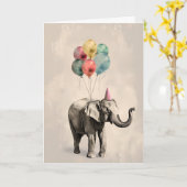 Elephant Celebration Wenskaart Kaart (Gele Bloem)