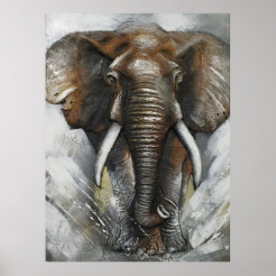 Elephant Charge Poster