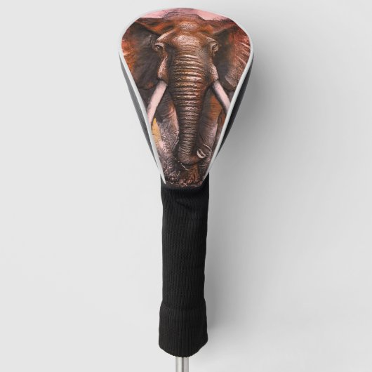 Elephant Charging Golfheadcover (Voorkant)